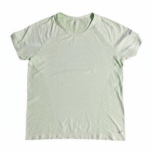 BCG Women's Seamless T Shirt Athletic Short Sleeve Bright Green Large NEW